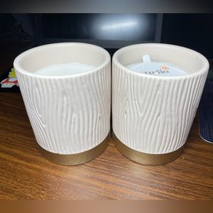 Lot of 2 Studio 3B Neroli 14.5 oz. Fluted Rim Ceramic Candles